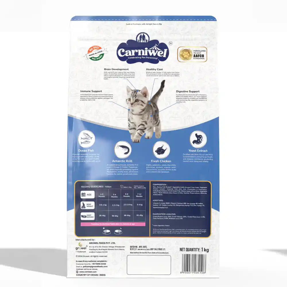 Carniwel Ocean Fish and Krill For Kitten Cat Dry Food