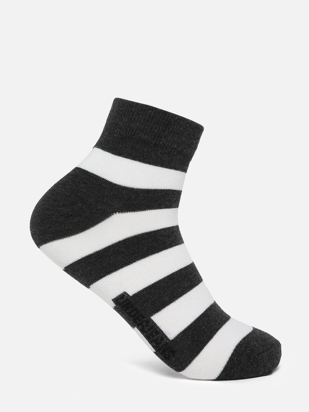 Underjeans Men Assorted Ankle length (Non terry) Socks Pack of 2