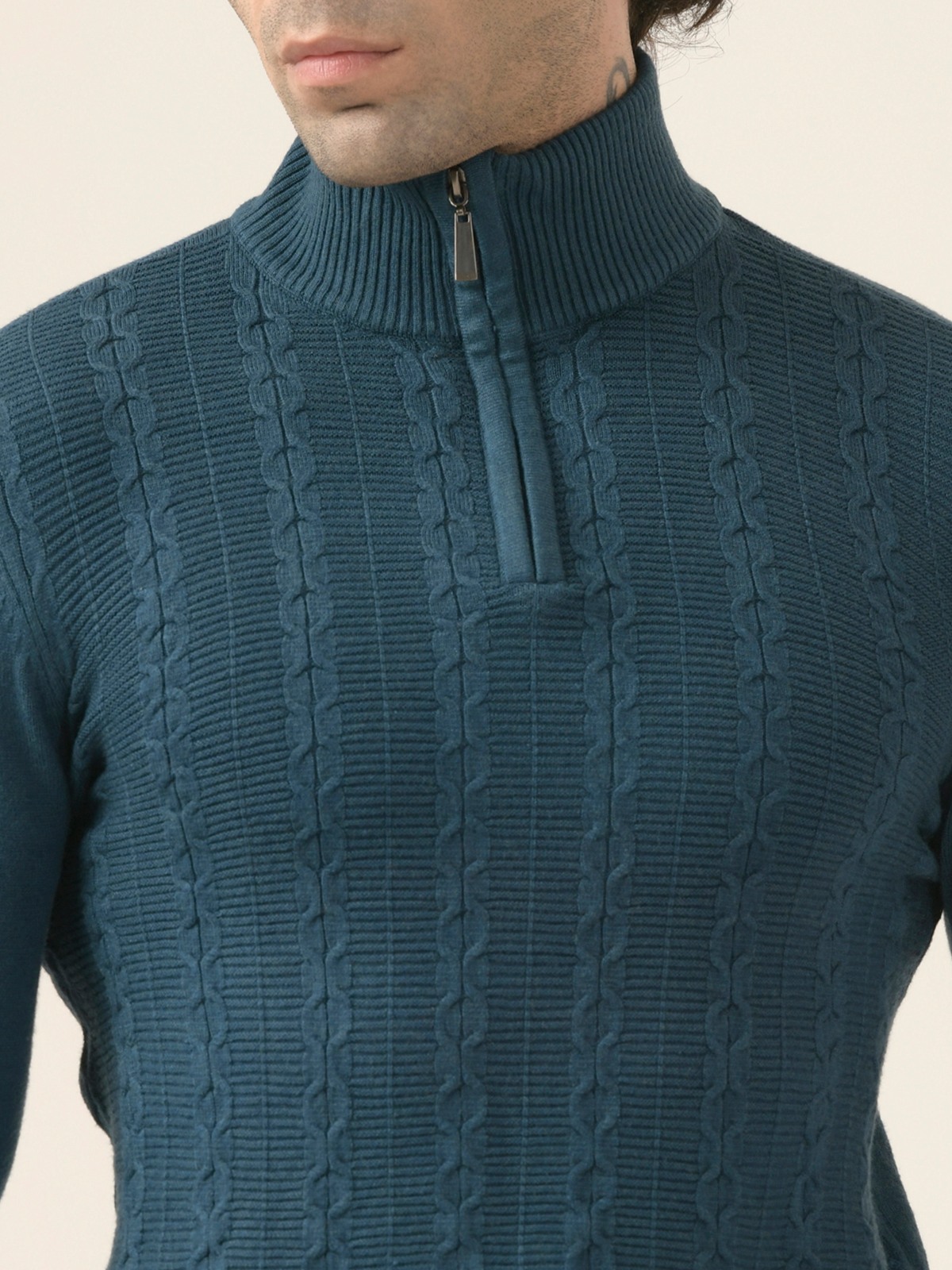 ALBION Mens Winter Blue Sweaters