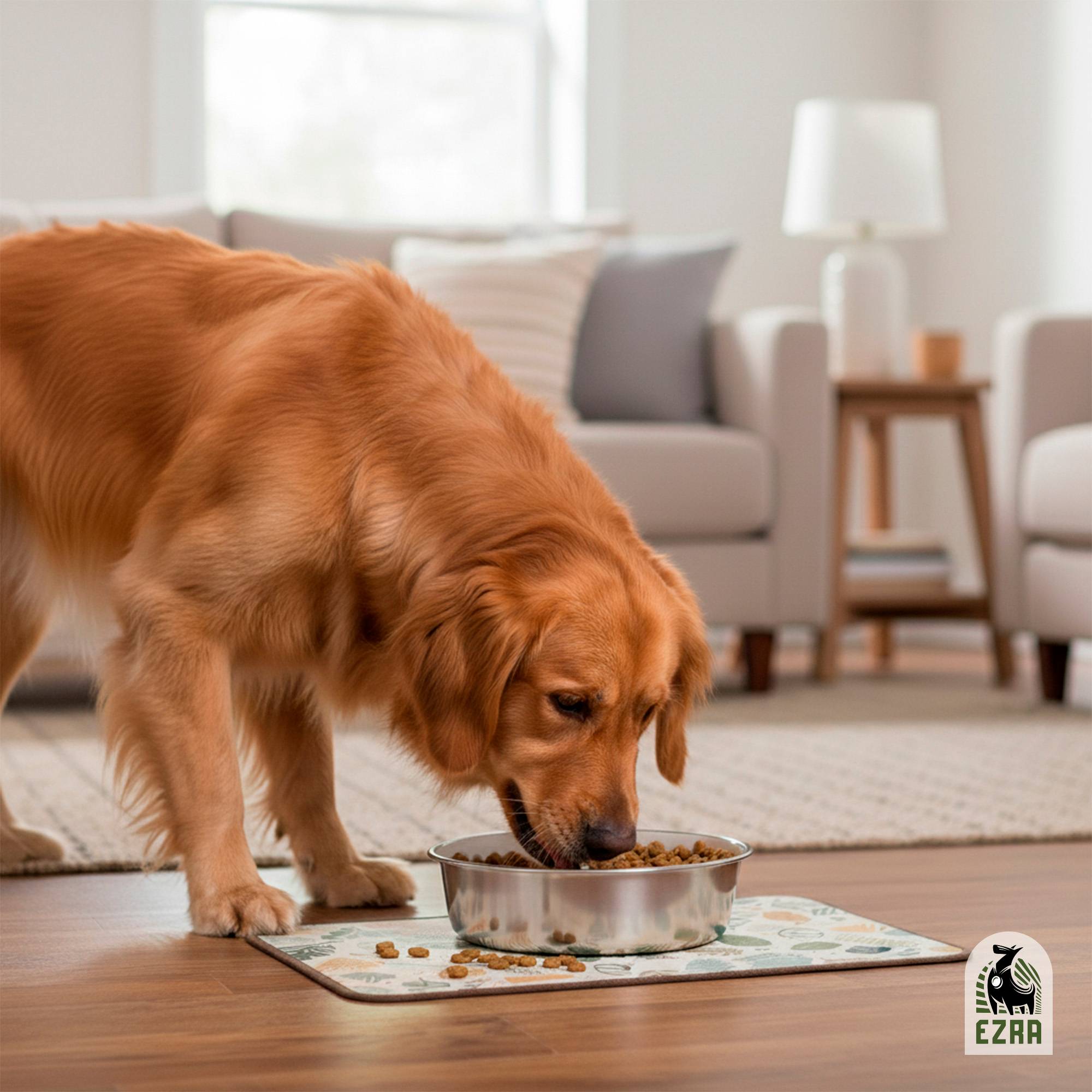 Ezra Anti Skid Rubber Grip, Stainless Steel Bowls for Dog, White