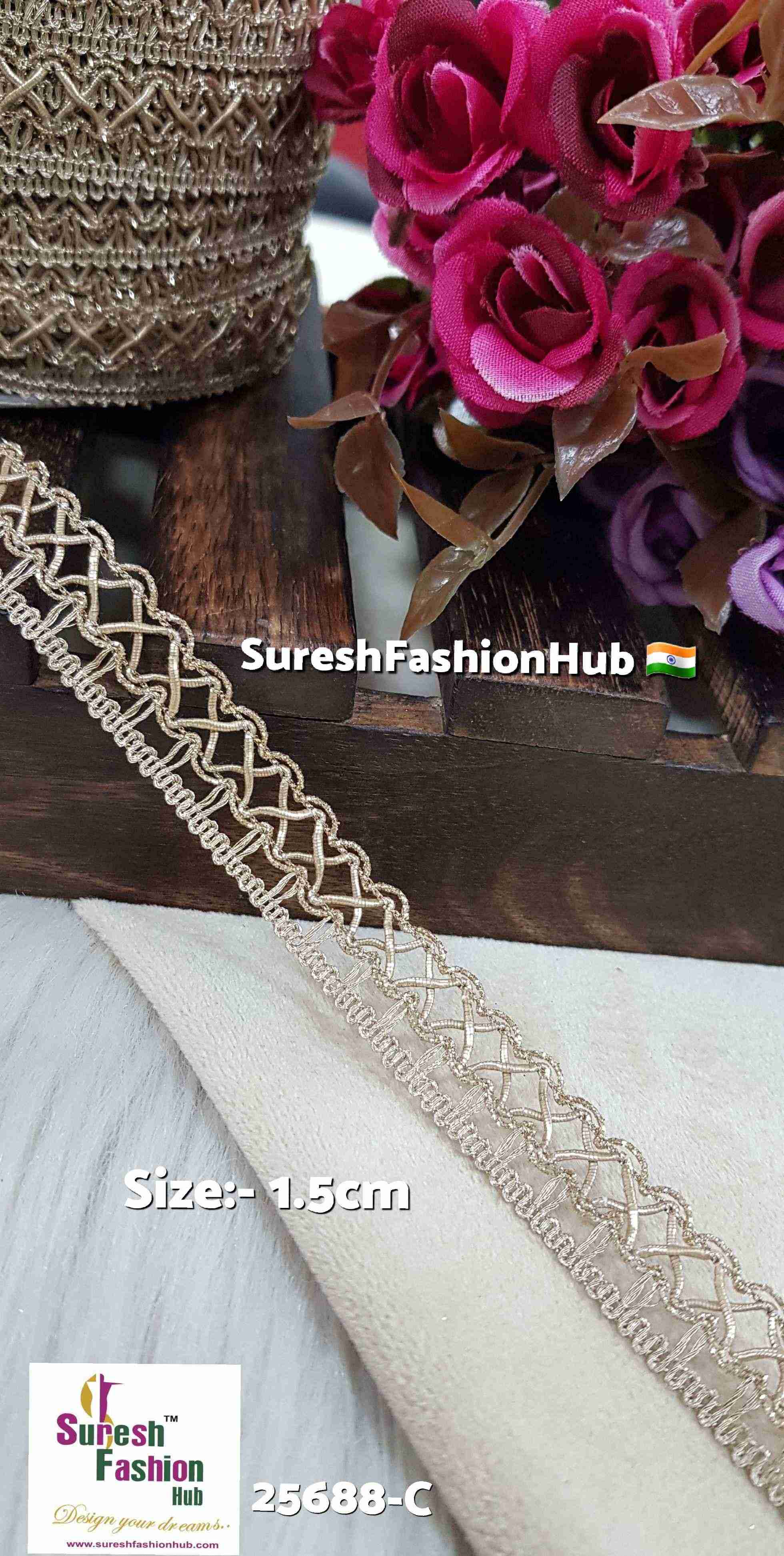 One-Sided Cutwork Jhalar Lace
