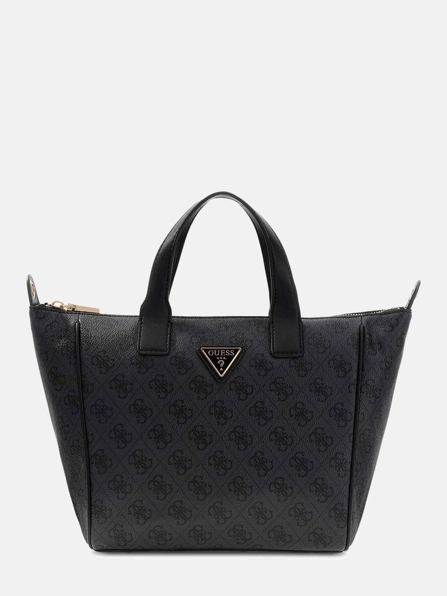 Guess Black Pu Logo Women Tote Bag