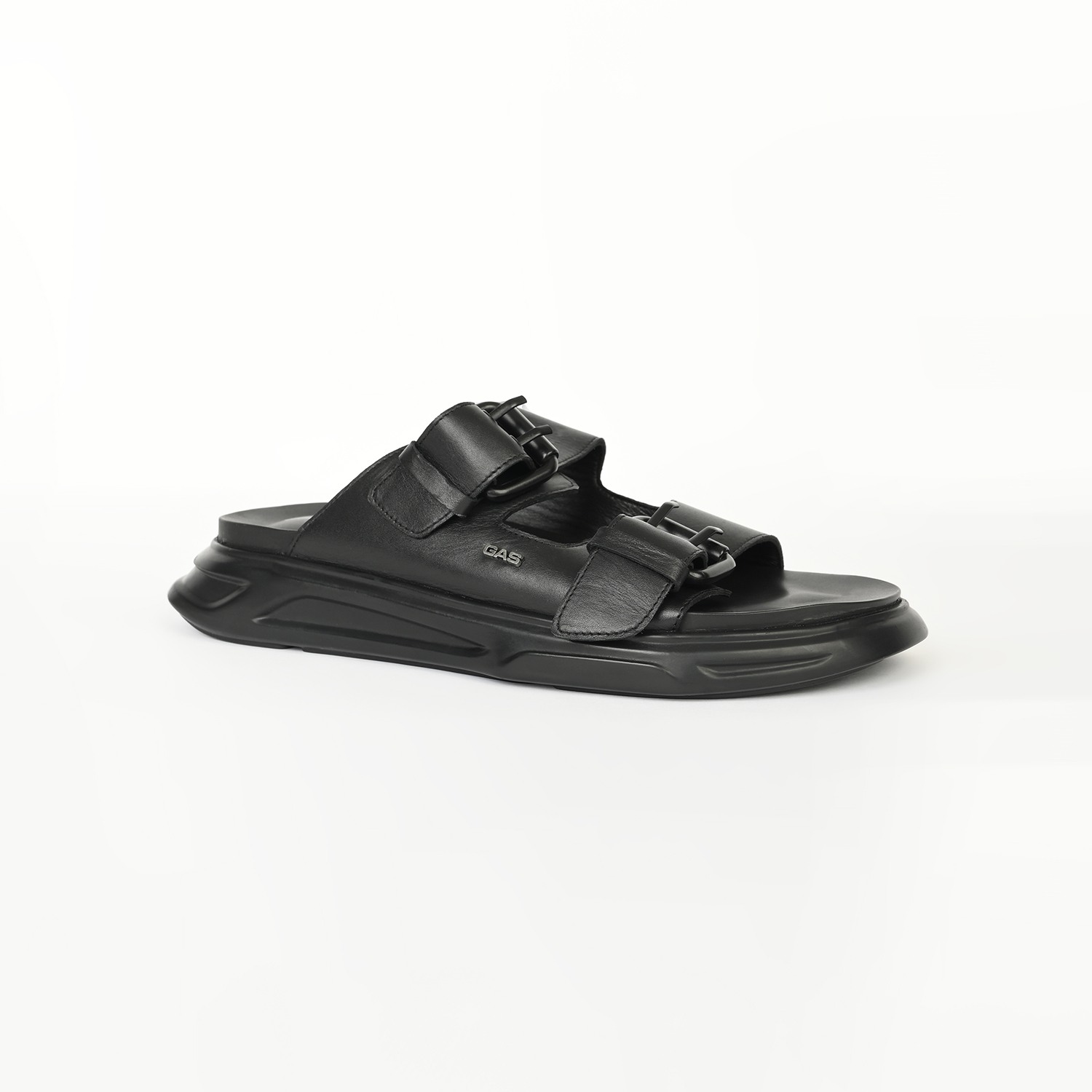 Men’s Black Tier Buckle Sandals