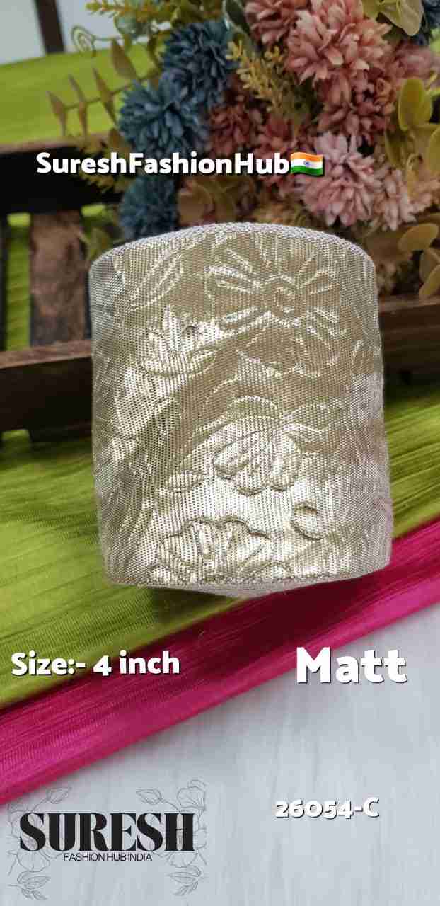 Matt Finish Machine Made Gota Lumpi Lace – Design 26054-C