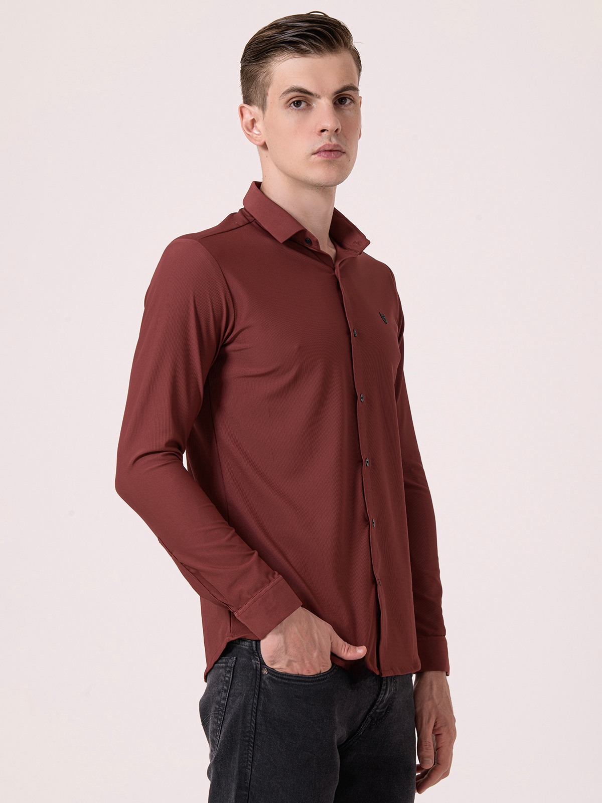 Albion Mens Wine Casual Shirt