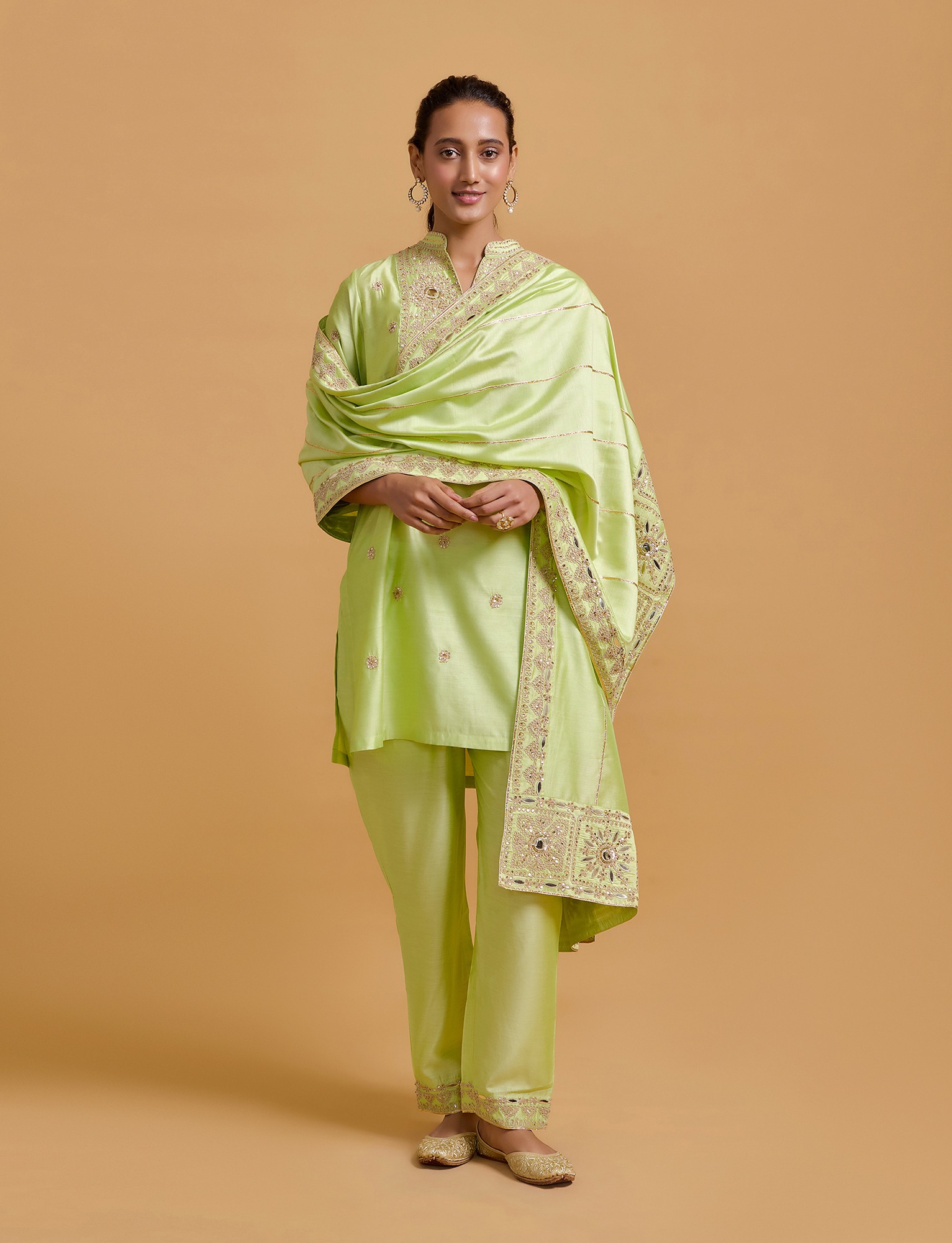 Zeenat Pista Tunic Set