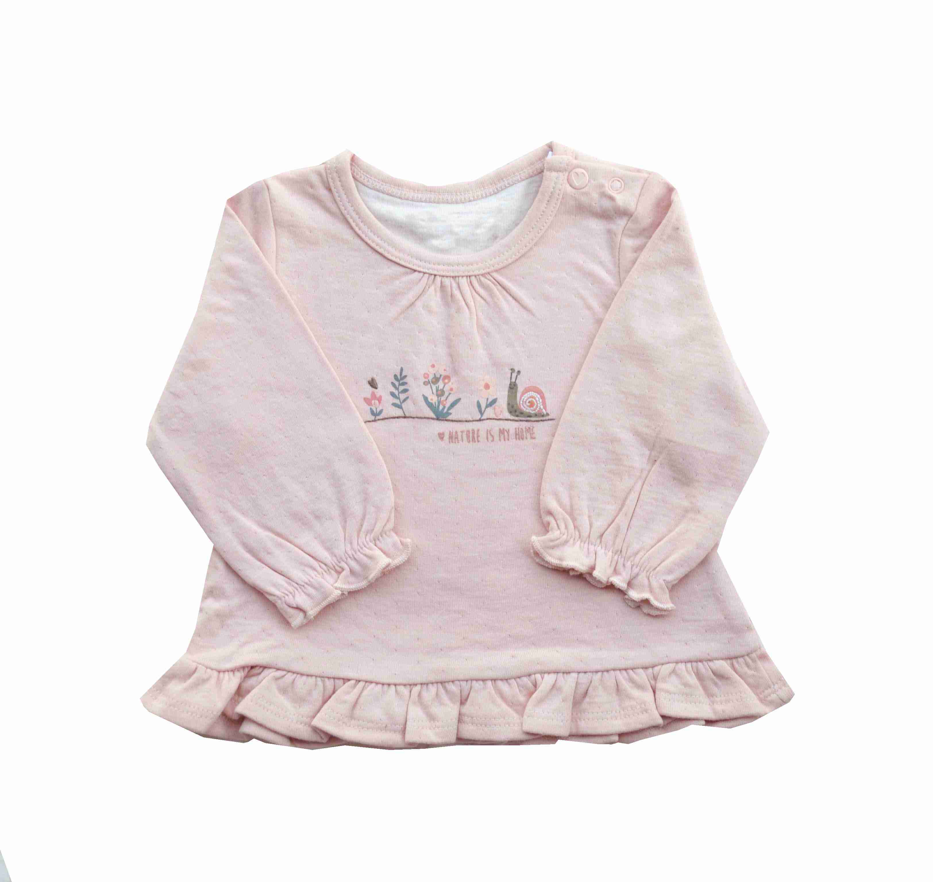Baby Girls Top with full sleeves;Color-Lt.Pink