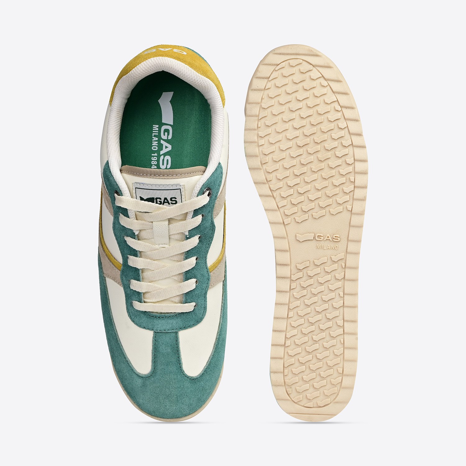 GAS | Men's HyperTrack Green White Sneakers|6