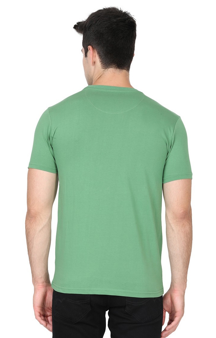 JadeBlue | JB-CR-32M MINT GREEN Men's Green Cotton Solid T-Shirts 2