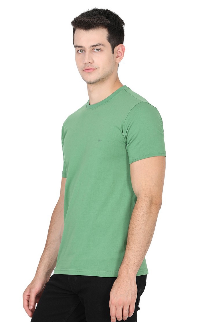 JadeBlue | JB-CR-32M MINT GREEN Men's Green Cotton Solid T-Shirts 1
