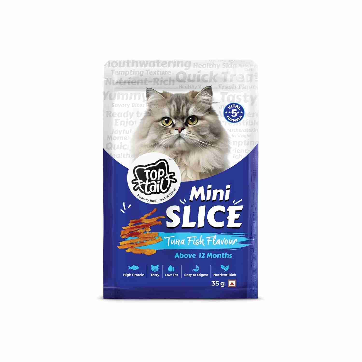 Top tail Mini Slice Tuna Treats for Cats 35 g