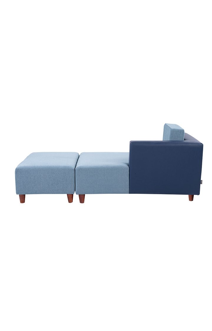 neudot Hailey Fabric Chaise Lounger LHS in Mirage Blue Colour