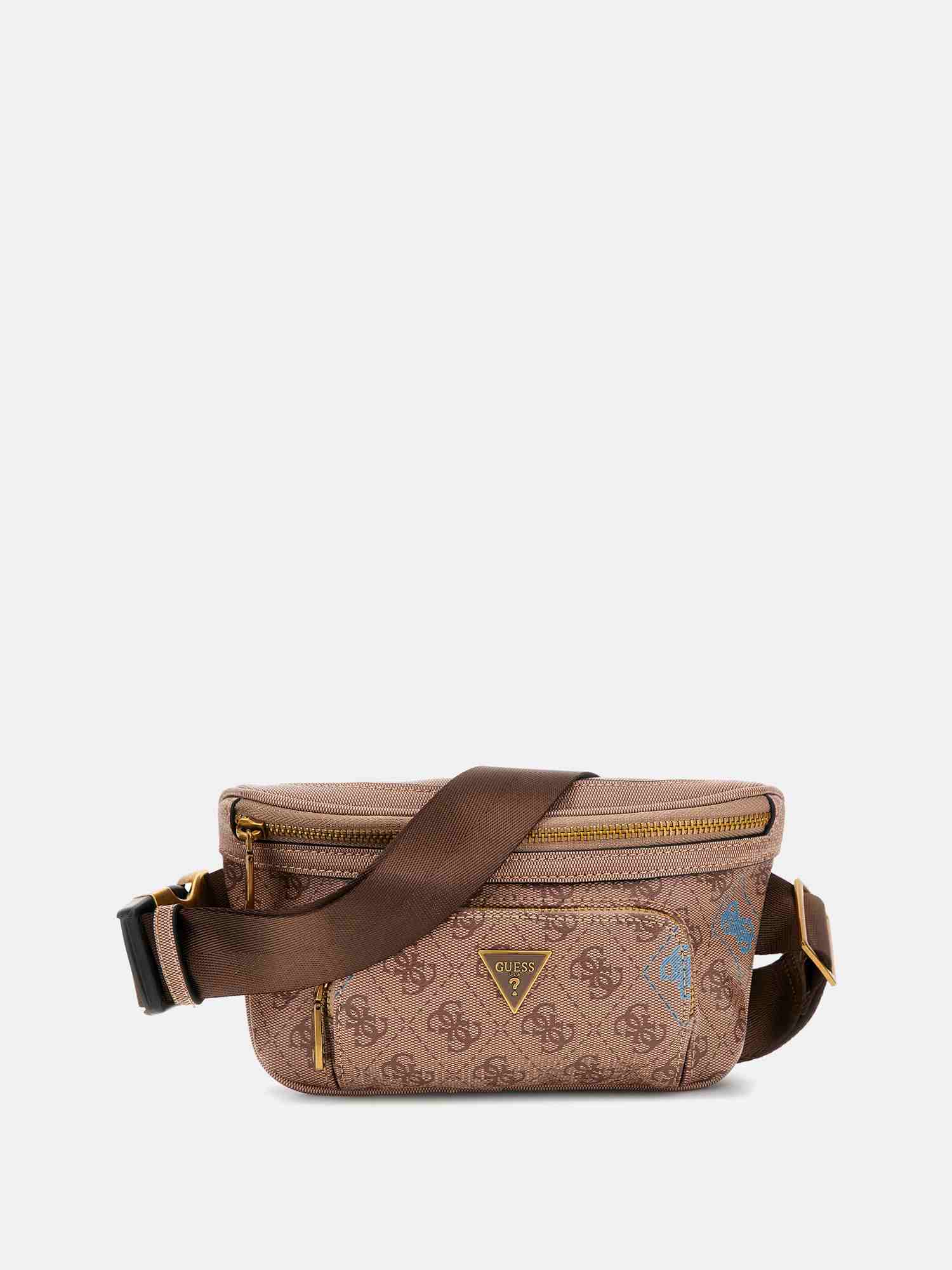 Guess Beige PU Printed MEN Cross Body