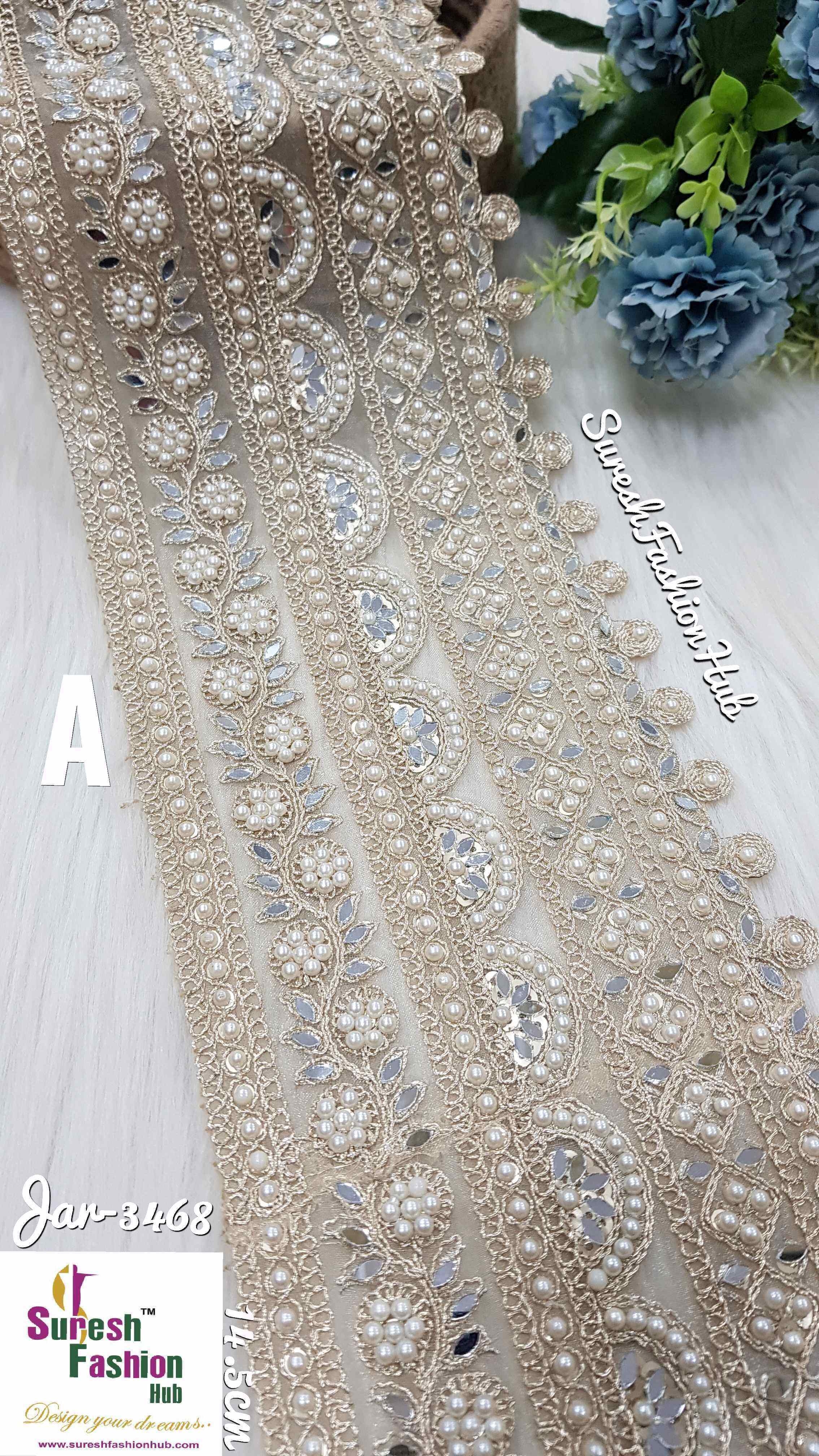Pearl Ivory Elegance Pearl & Mirror Laces - Unisex Fashion