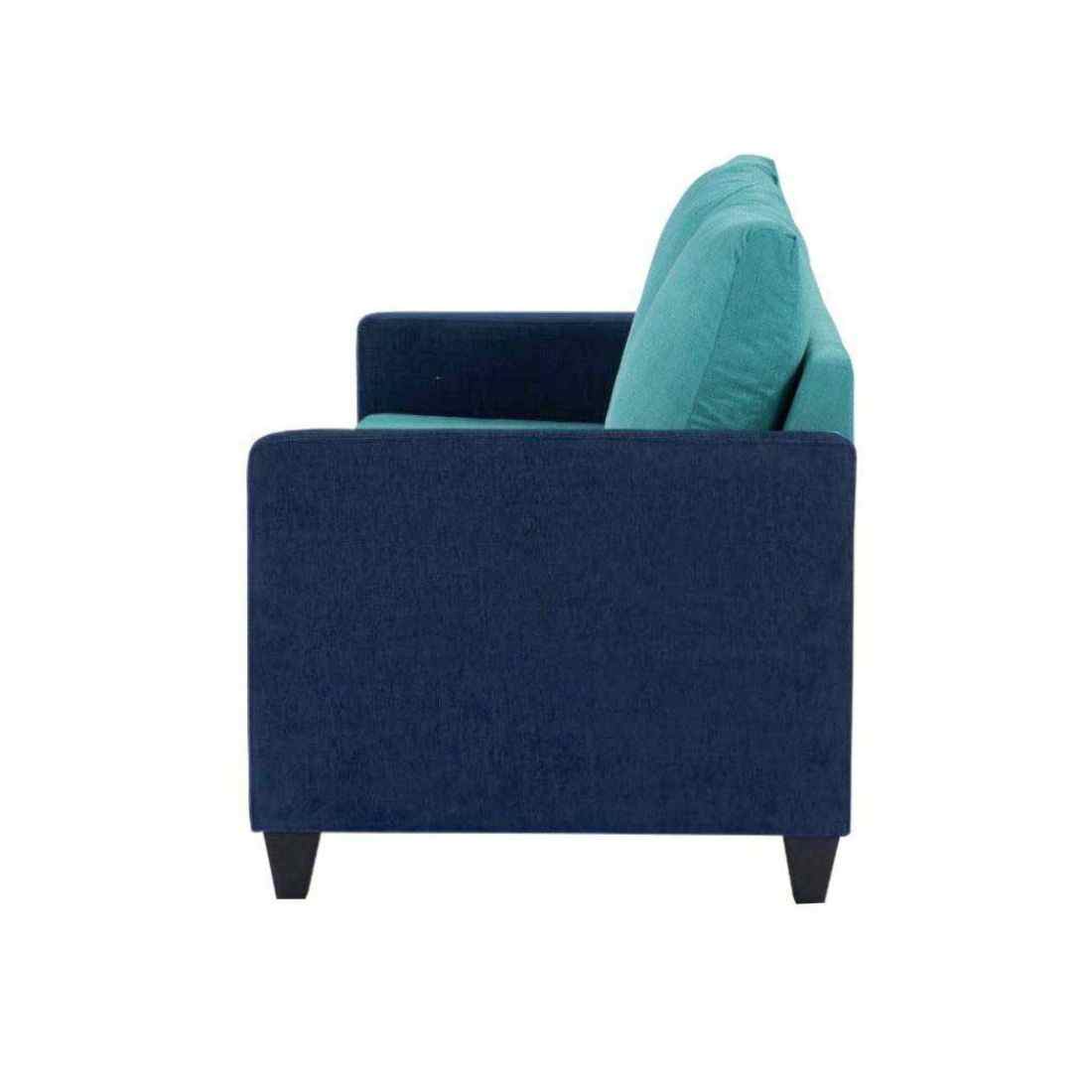 neudot Saya Dual Color Sofa for Living Room |3 Persons Sofa|Premium Fabric with Cushioned Armrest | Solid Wood Frame|3 Seater in Saya Duo Teal Color