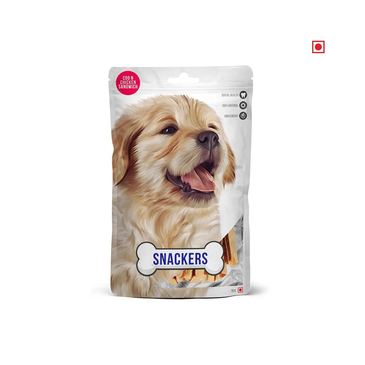 Snackers Cod N Chicken Sandwich Dog Treats – 70g