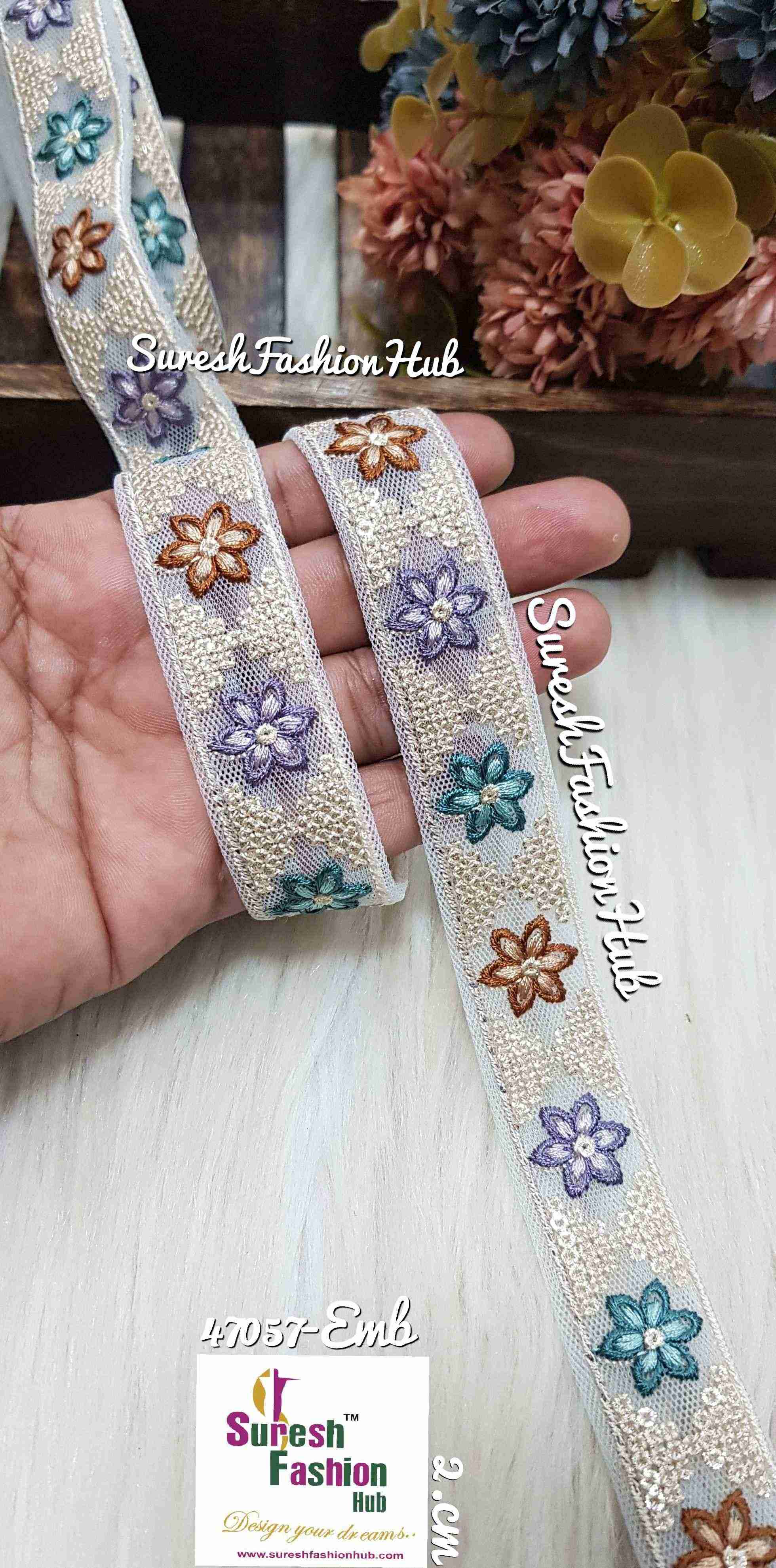 Beautifully crafted embroidery laces