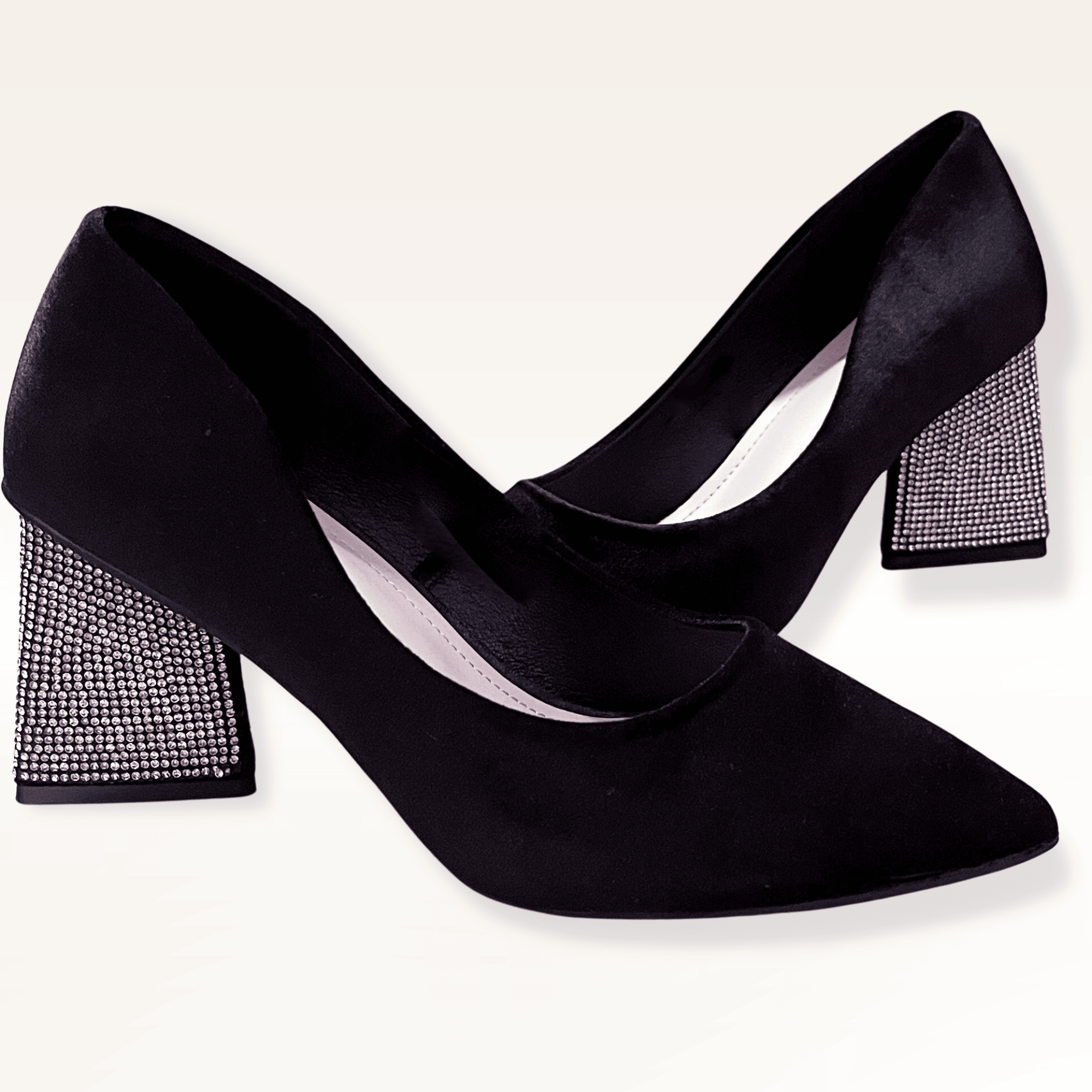 Covered block sales heels