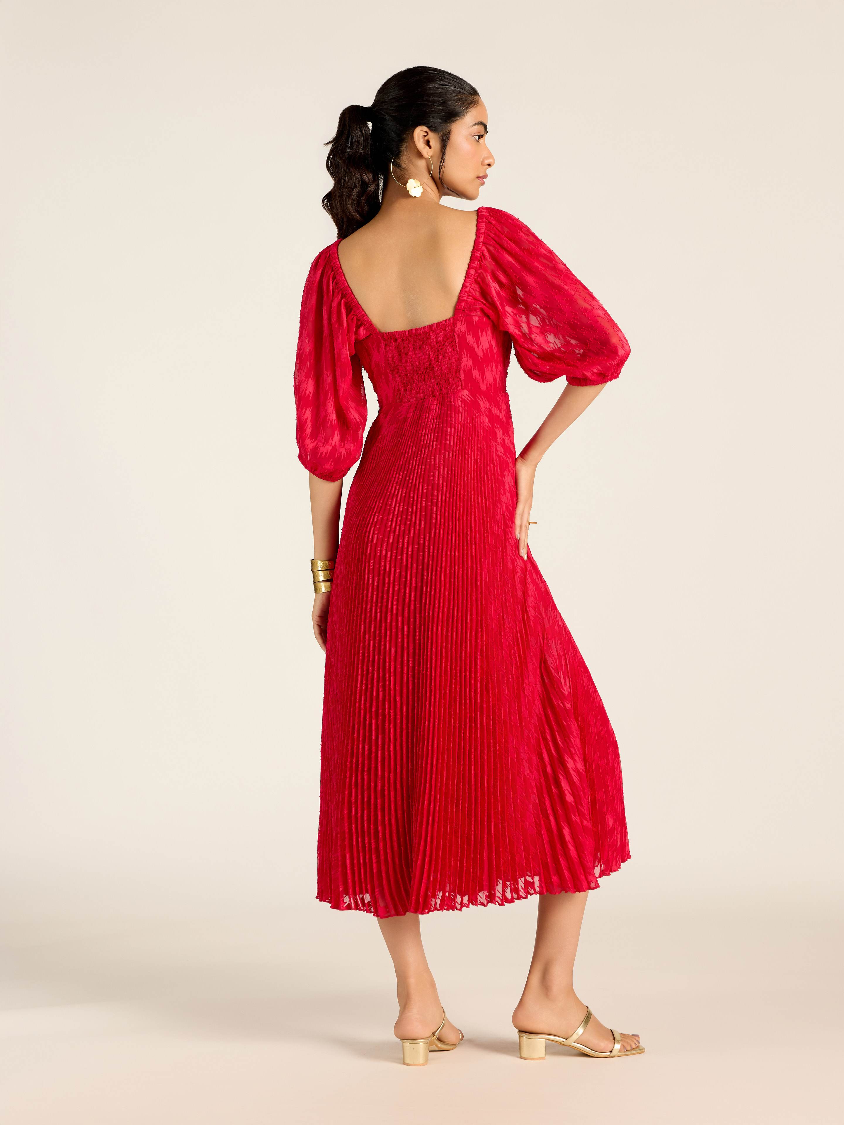 Red Melanie Long Dress