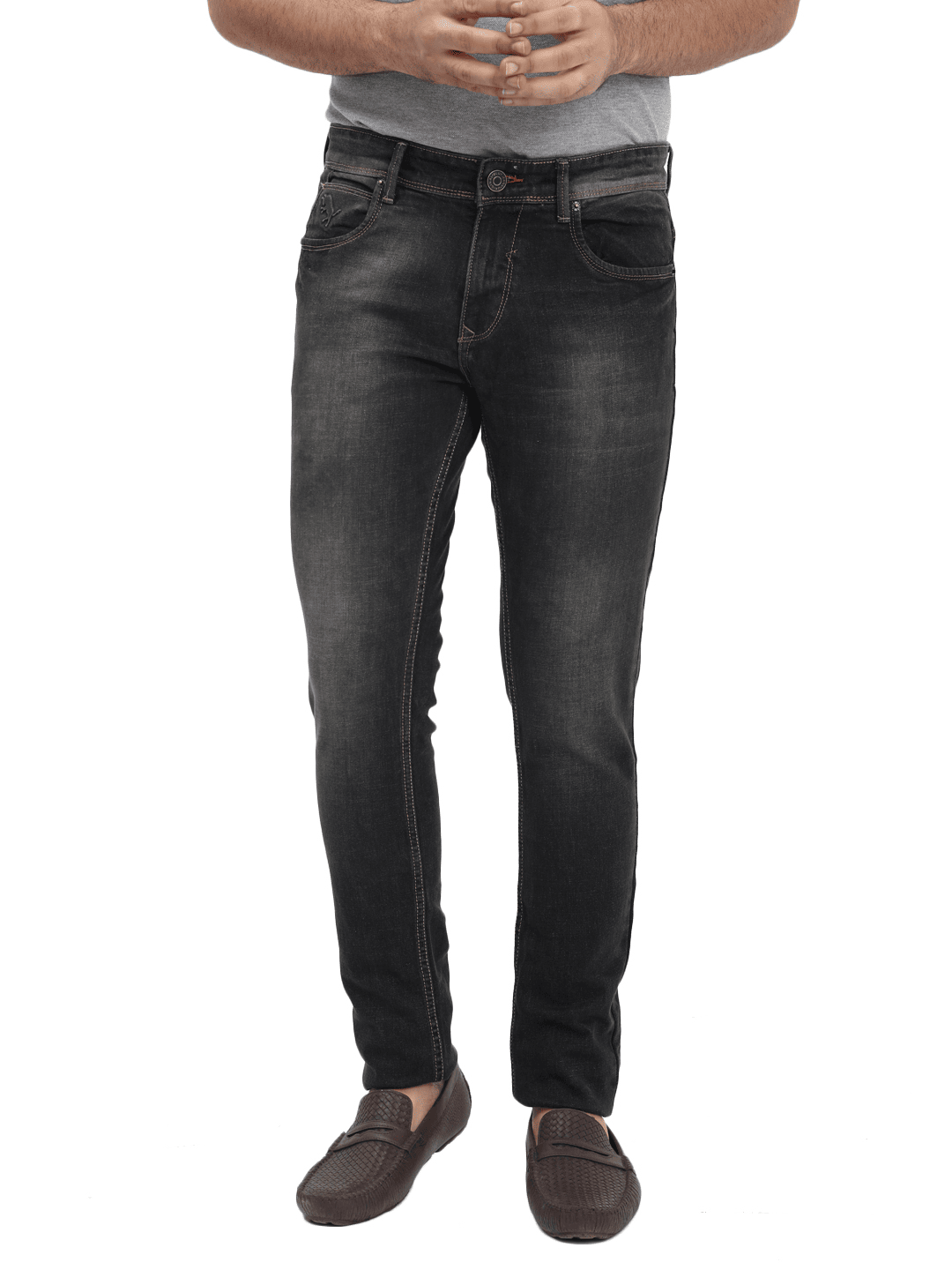 D'cot by Donear Men's Black Cotton Jeans