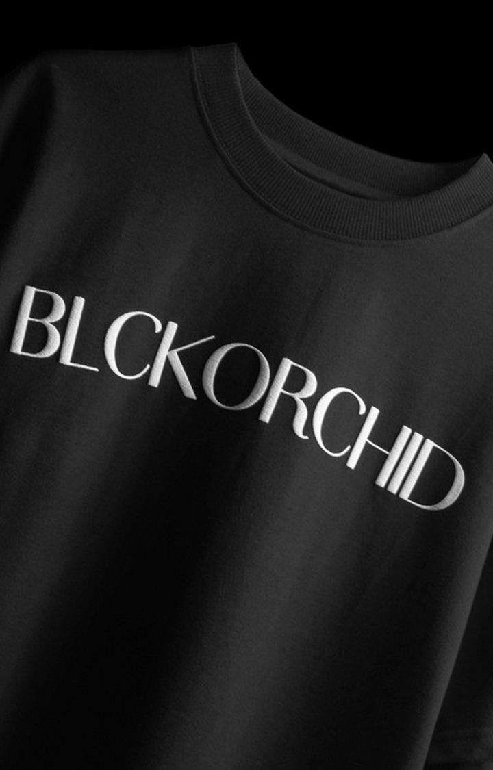 Unisex Jellyfish Black Cotton Printed Oversized T-Shirt