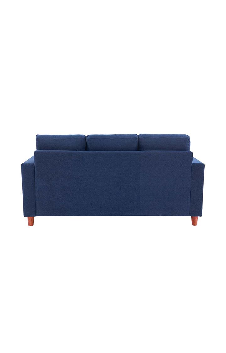 neudot Roman Sofa for Living Room |3 Persons Sofa|Premium Fabric with Cushioned Armrest | Solid Wood Frame|3 Seater in Cobalt Blue Color
