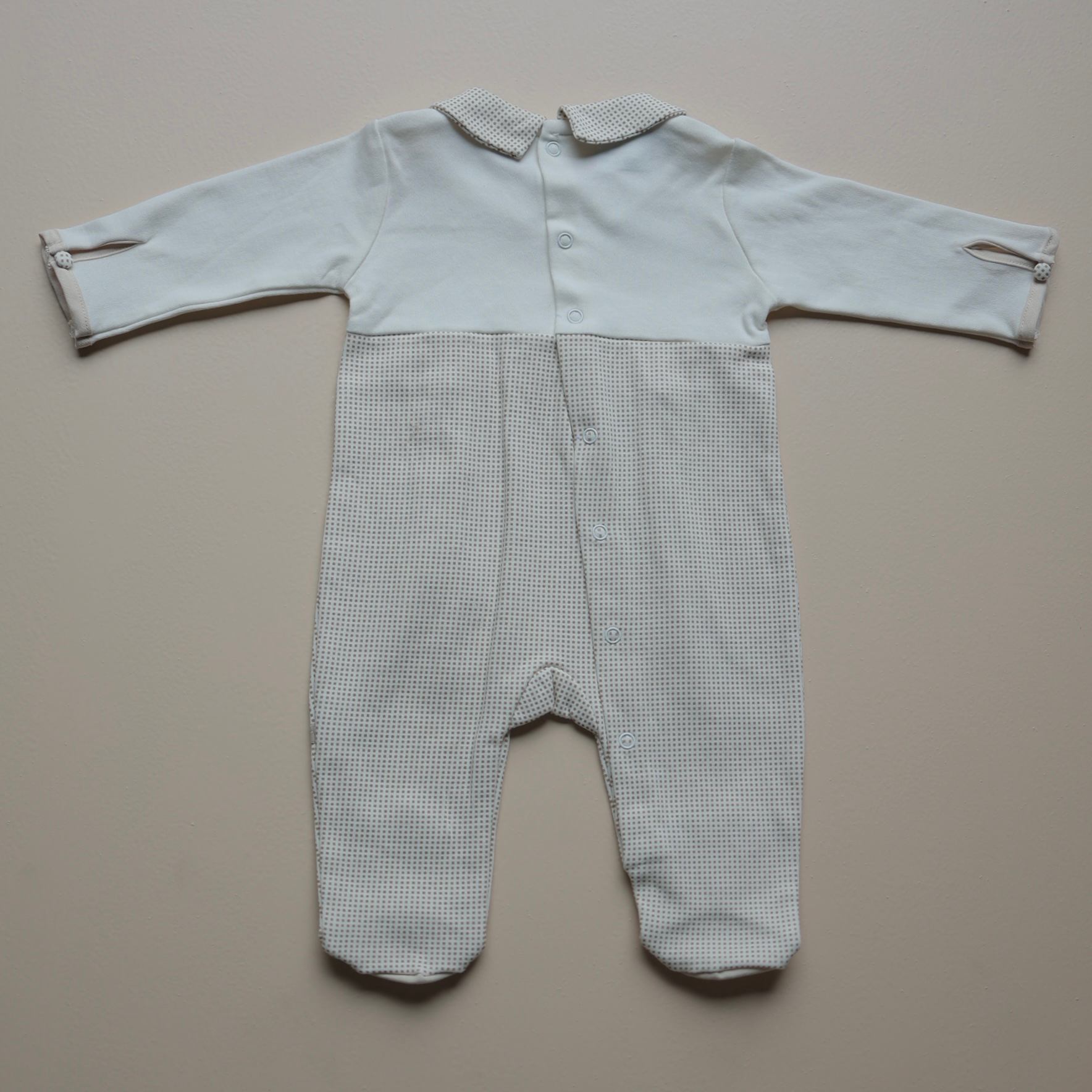 Beige Bunny Love Baby Romper