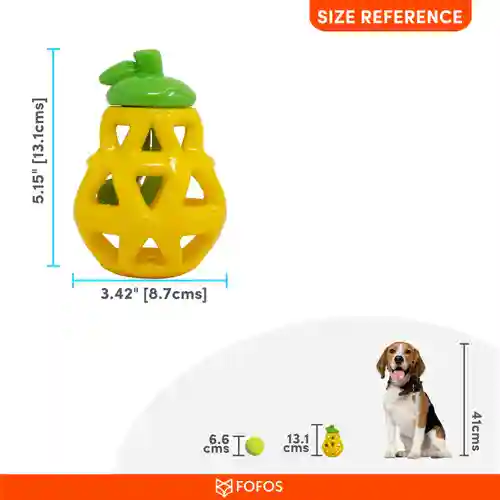 Barkbutler Fofos Fruity Bites Treat Dispensing Pear for Dogs