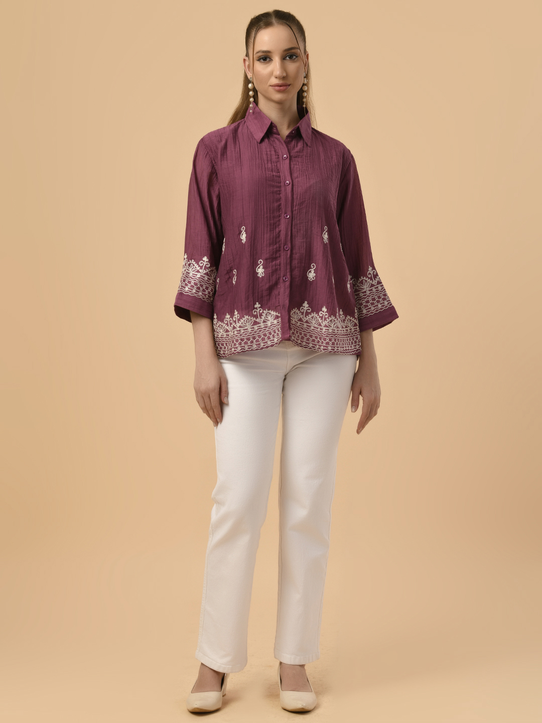 ALBION SMART LADIES PURPLE TOP