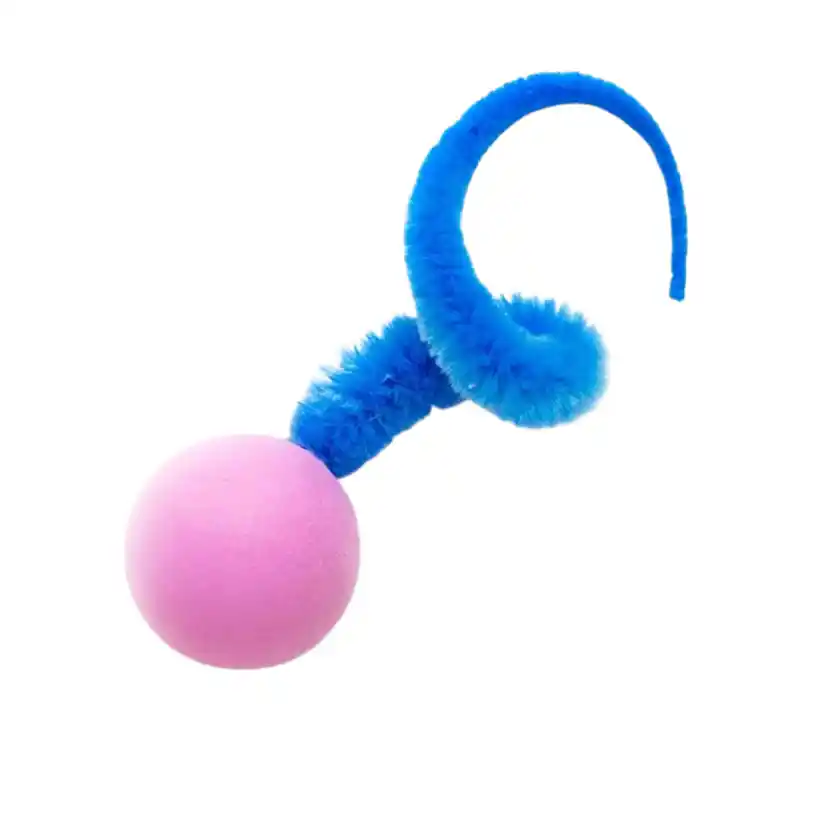 Fofos Glow-in-the Dark Bouncy Ball Cat Toy, Pack of 2