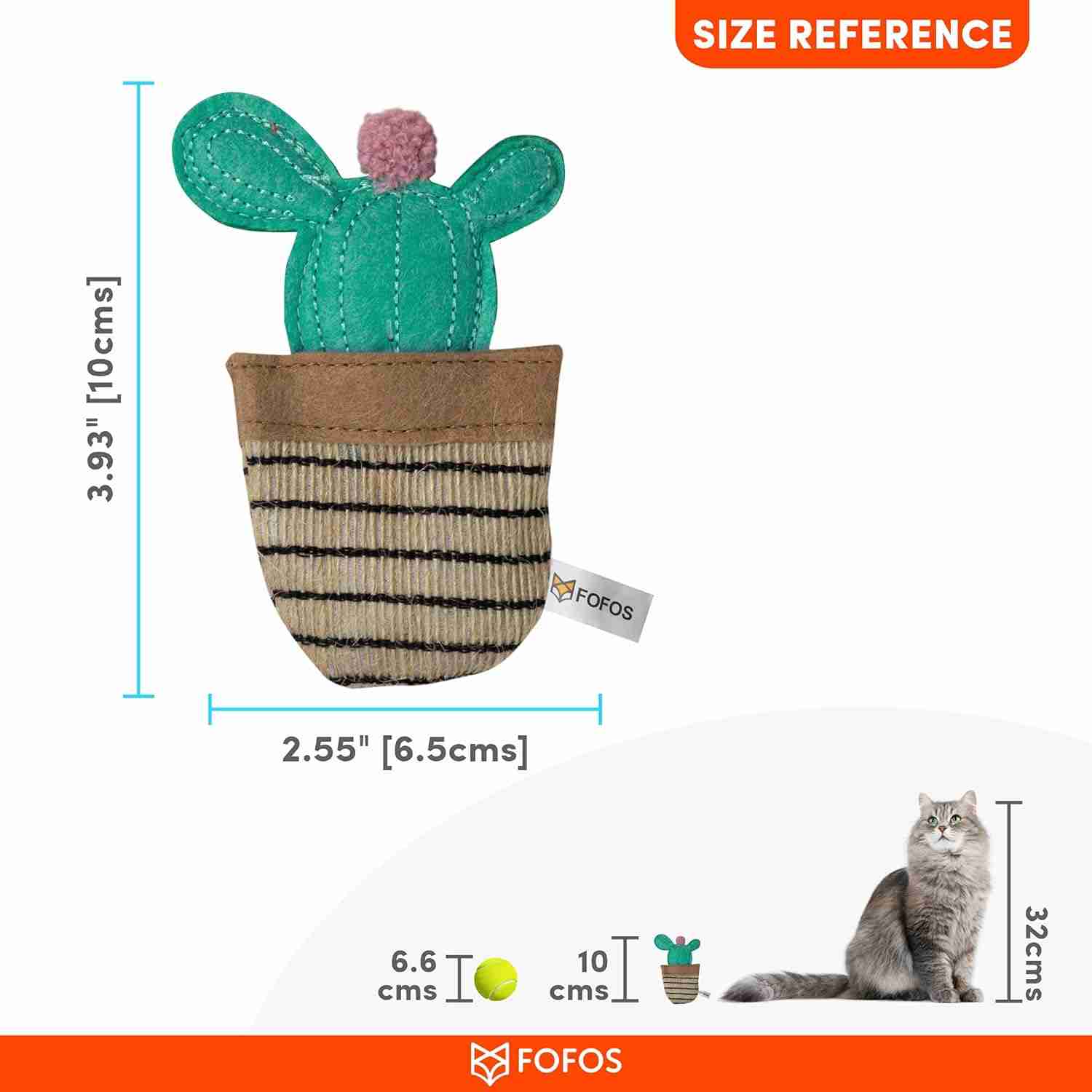 Barkbutler Fofos Cat Toys Blue Cactus for Cats