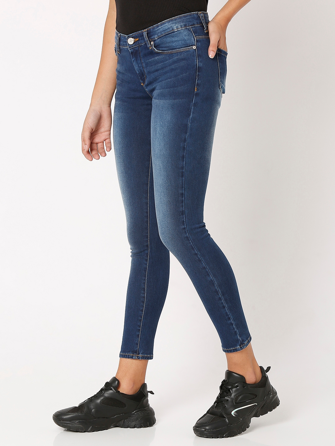spykar | Women's Blue Cotton Straight Jeans 1