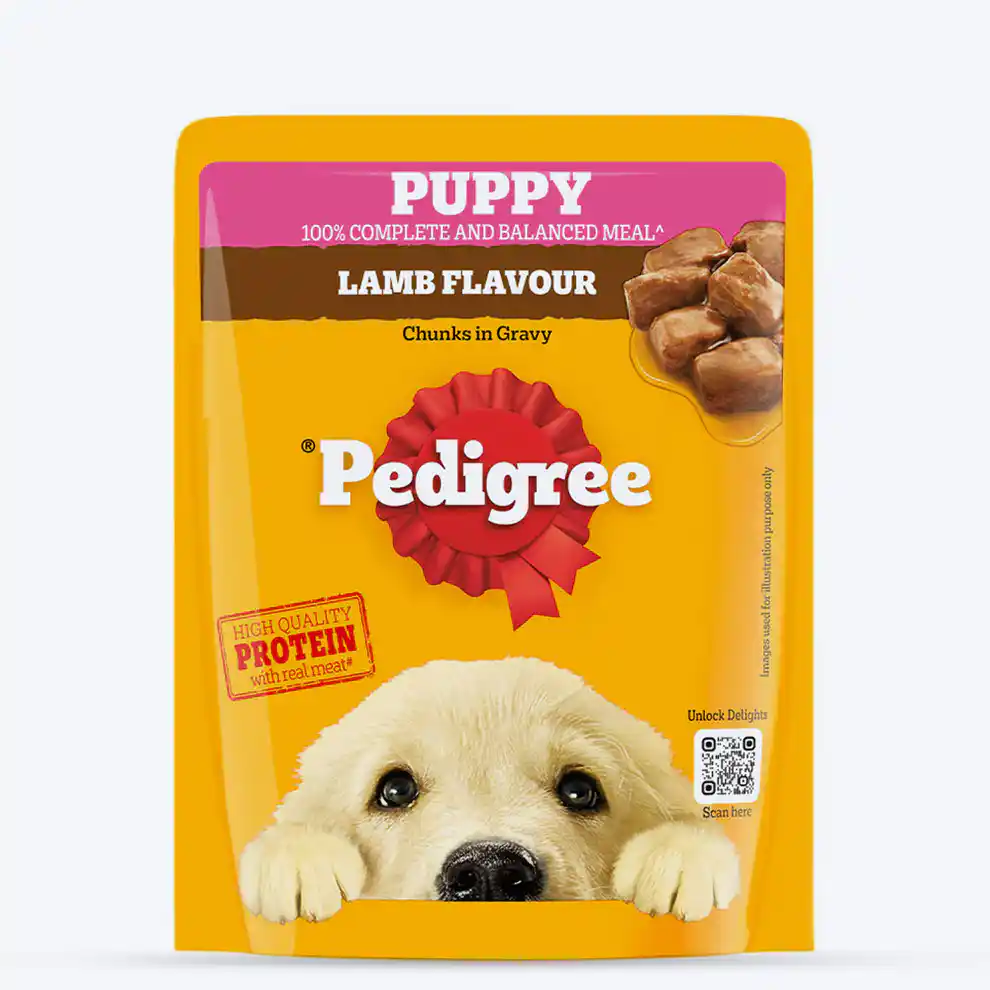 Pedigree | Pedigree Pouch Puppy Lamb Chunks In Gravy for Dogs 130g