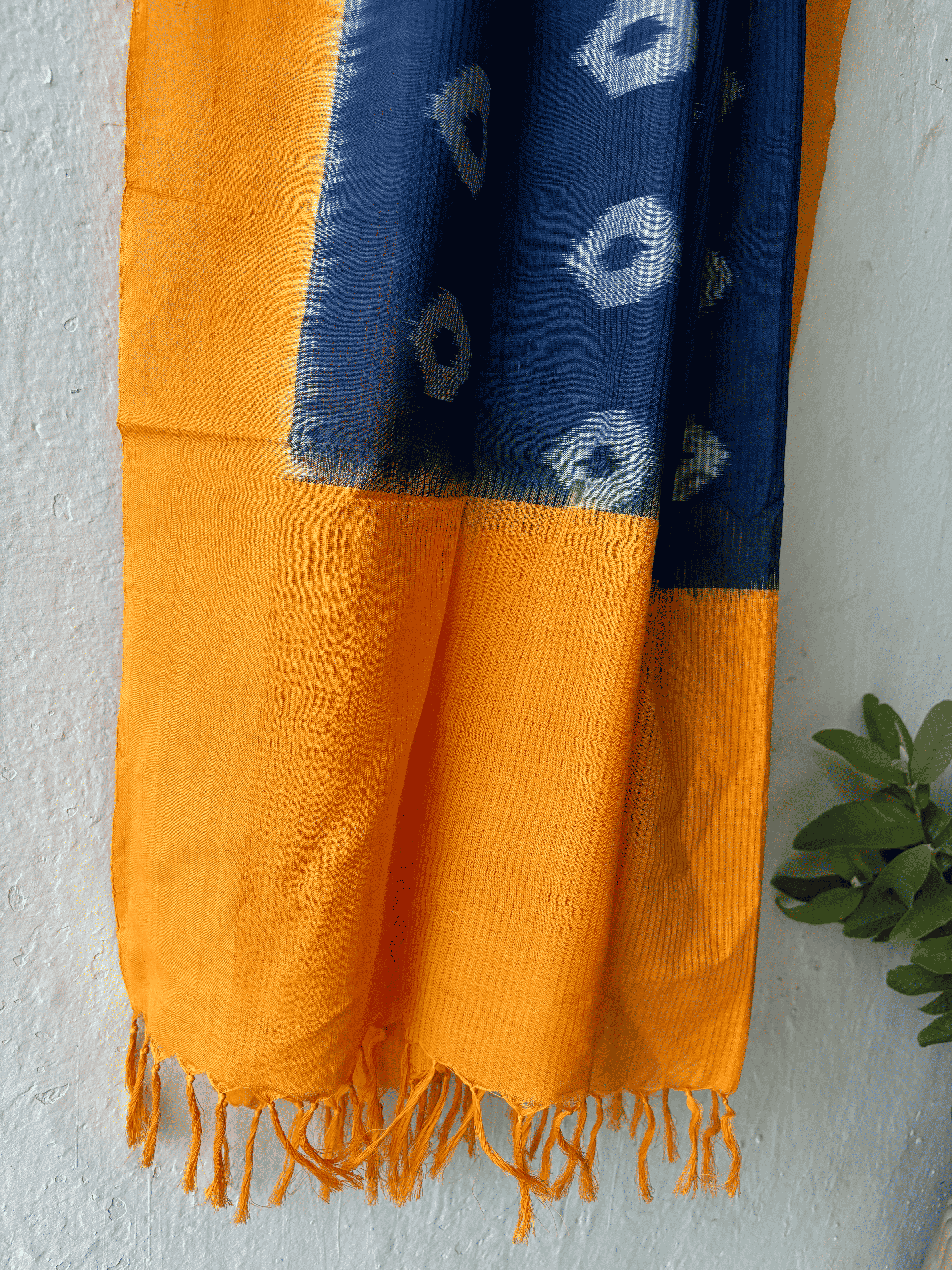 Cotton Missing Weave Donuts Ikat Duppata