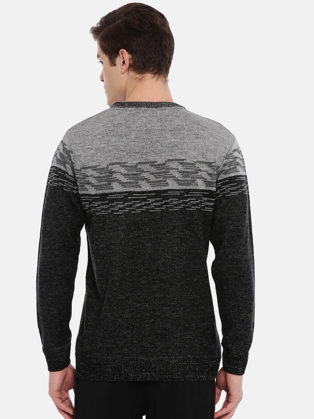 Men's Grey Acrylic Melange Sweaters