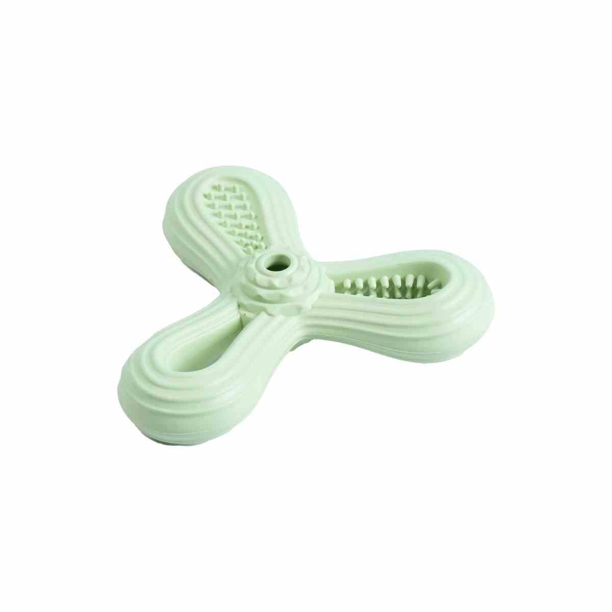 Ezra Play Triangle Dart - Light Green Rubber Toy