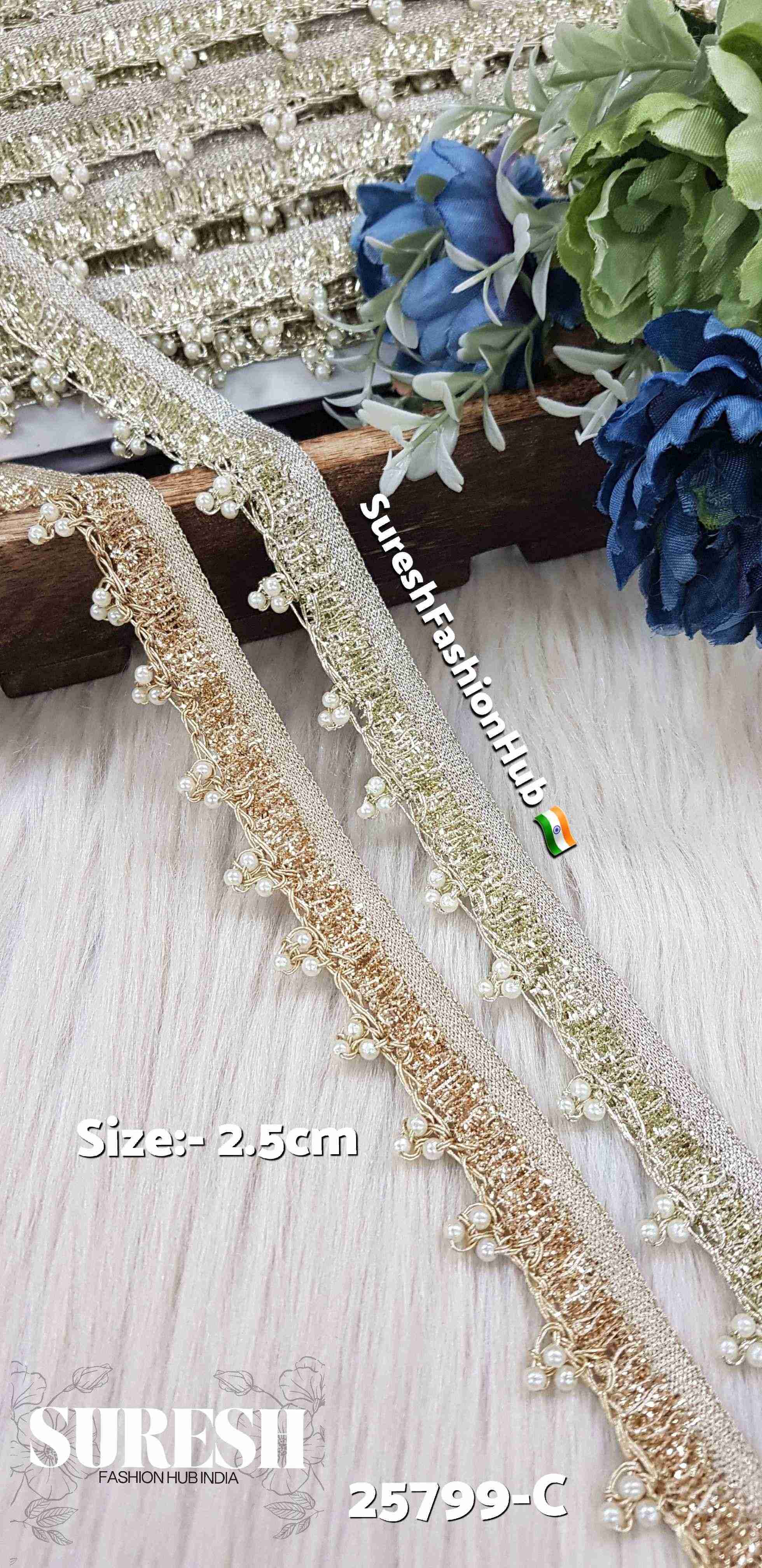 Golden Glow Jhalar Hanging Lace