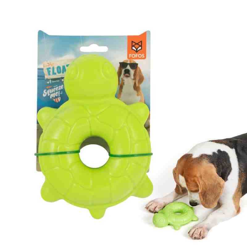 Barkbutler Fofos Ocean Turtle Squeaky Chew Toy for Dogs