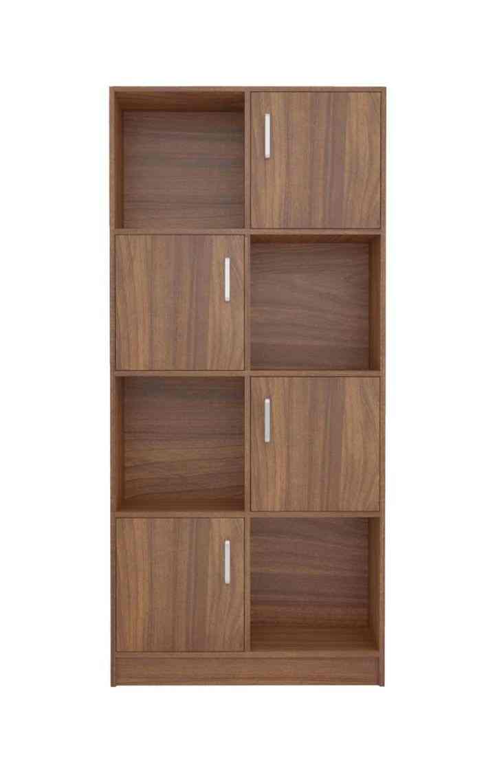 NEUDOT Funny Engineered Wood Semi-Open Book Shelf (Finish Color - Teak, Knock Down)