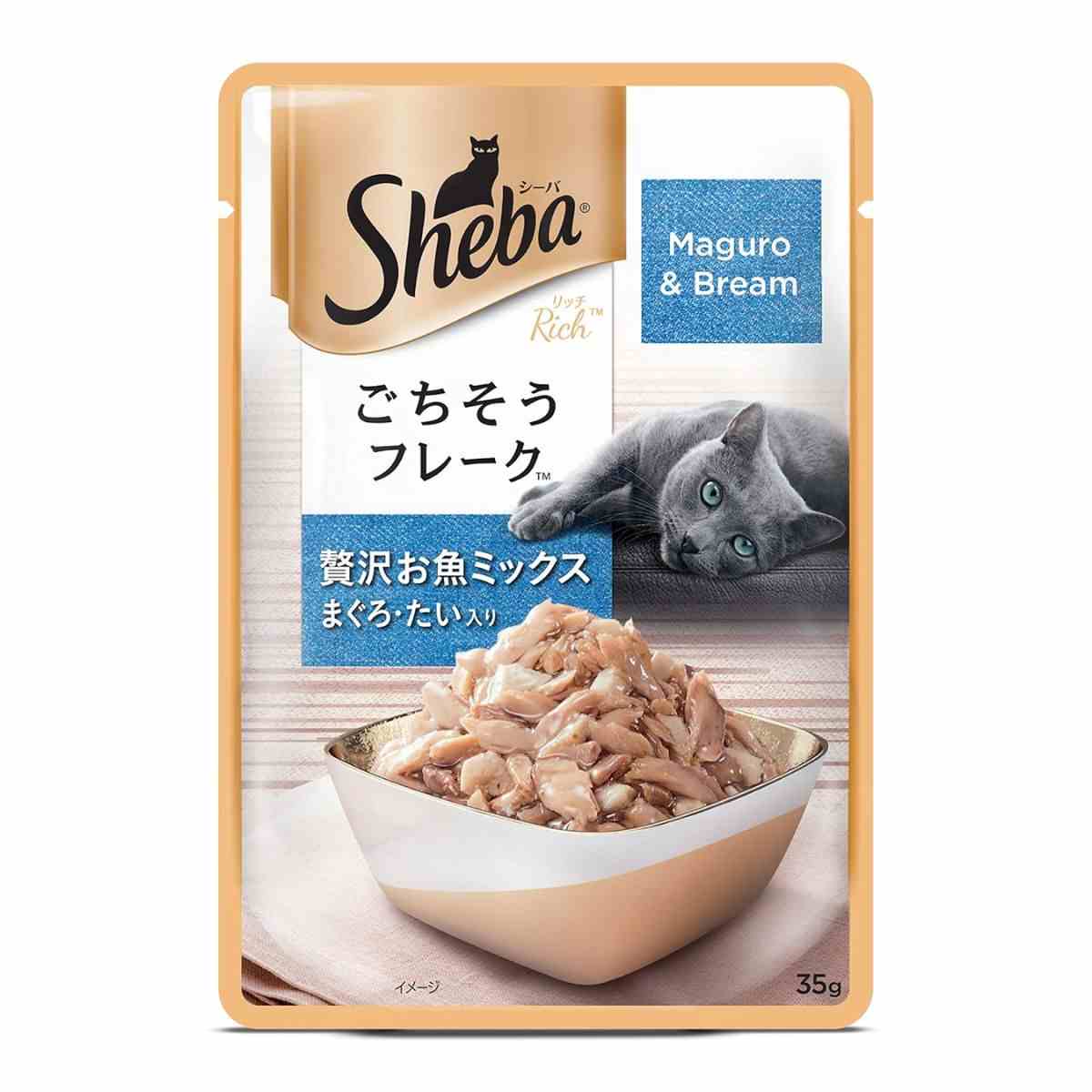 Sheba Premium Fish Mix Maguro & Bream Wet Cat Food - 35 g