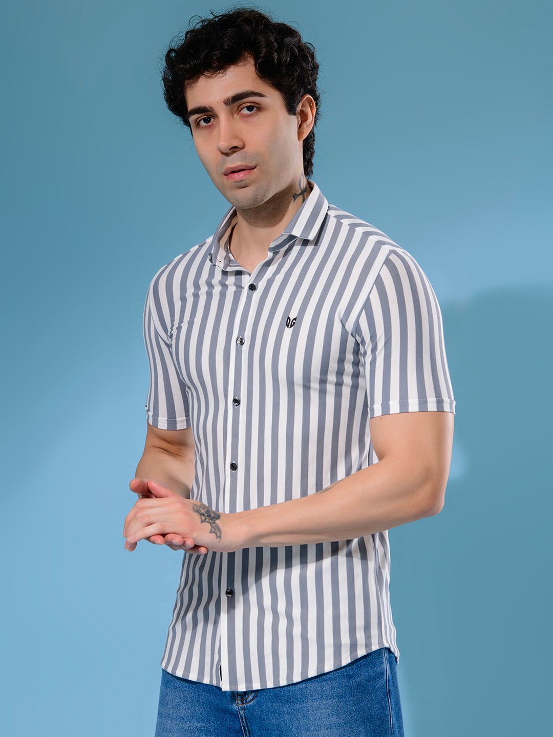 ALBION MENS OLDGARAGE 7 (GREY) SHIRT