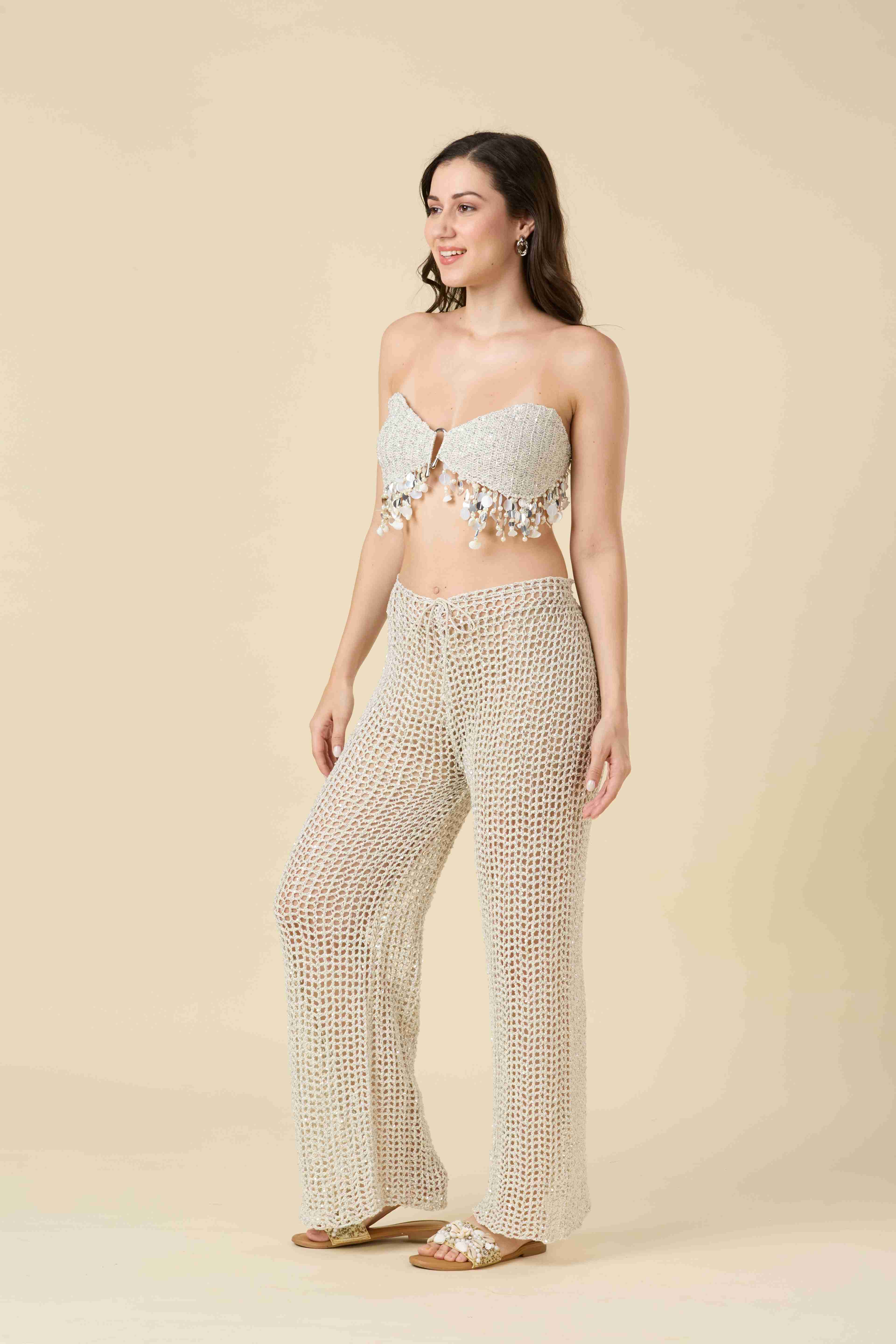 Moonlit Shell Sparkle Knit Set