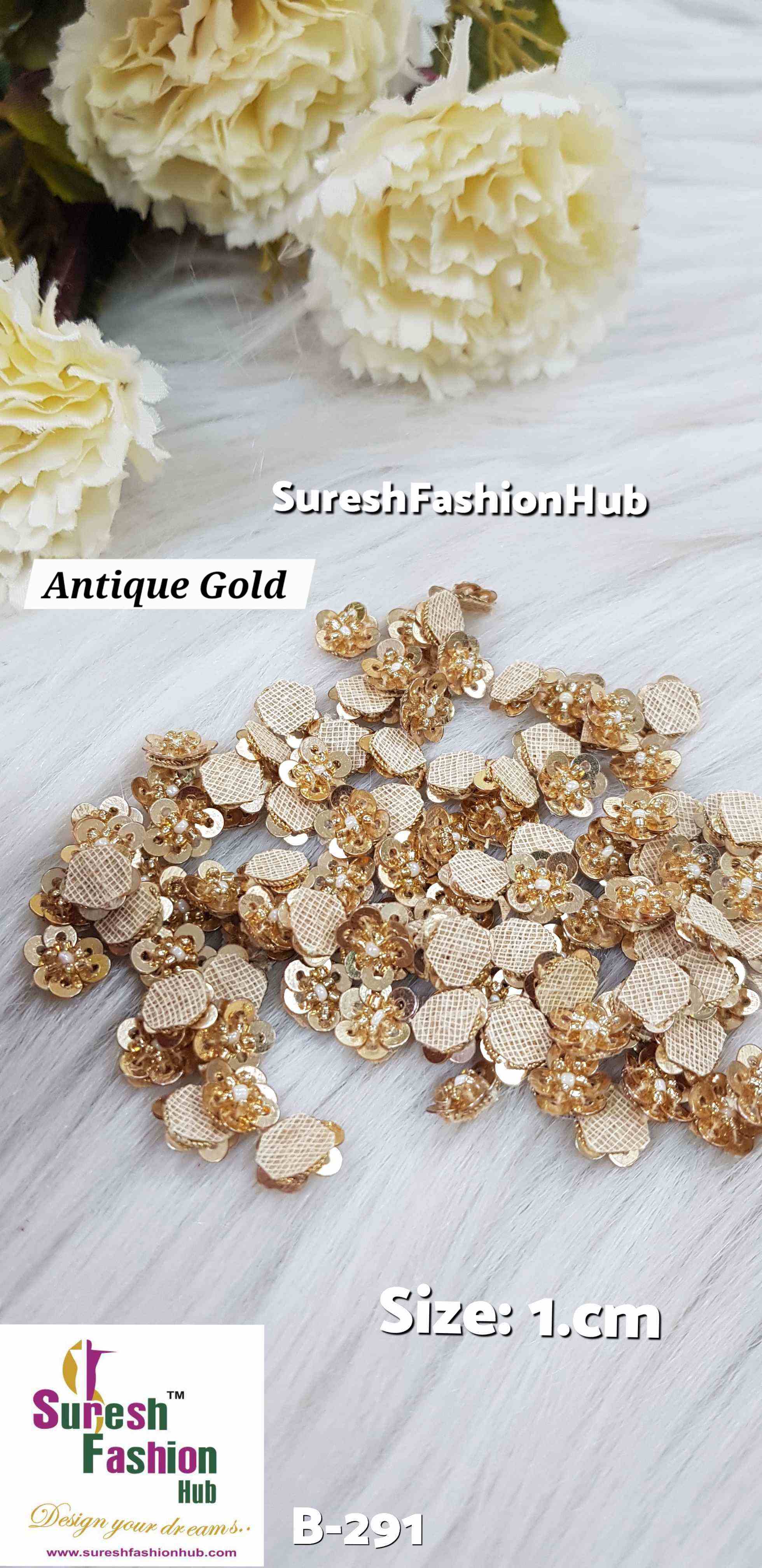 Antique Gold Floral Elegance Hand-Stitched Butties Pack