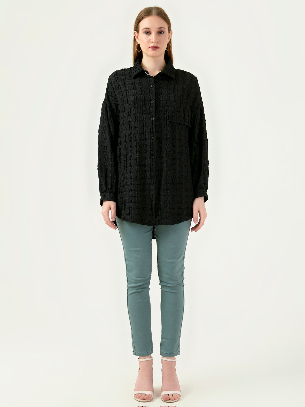 Albion Women Smart Premium Black Casual Shirt
