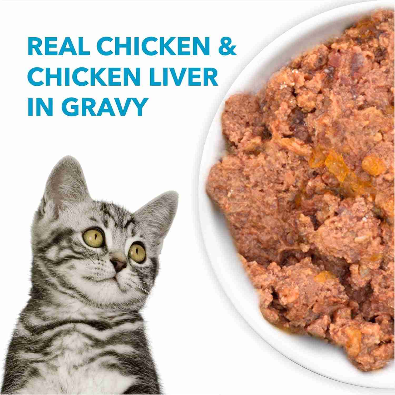 Purepet Real Chicken & Chicken Liver in Gravy Cat Wet Food, 50g