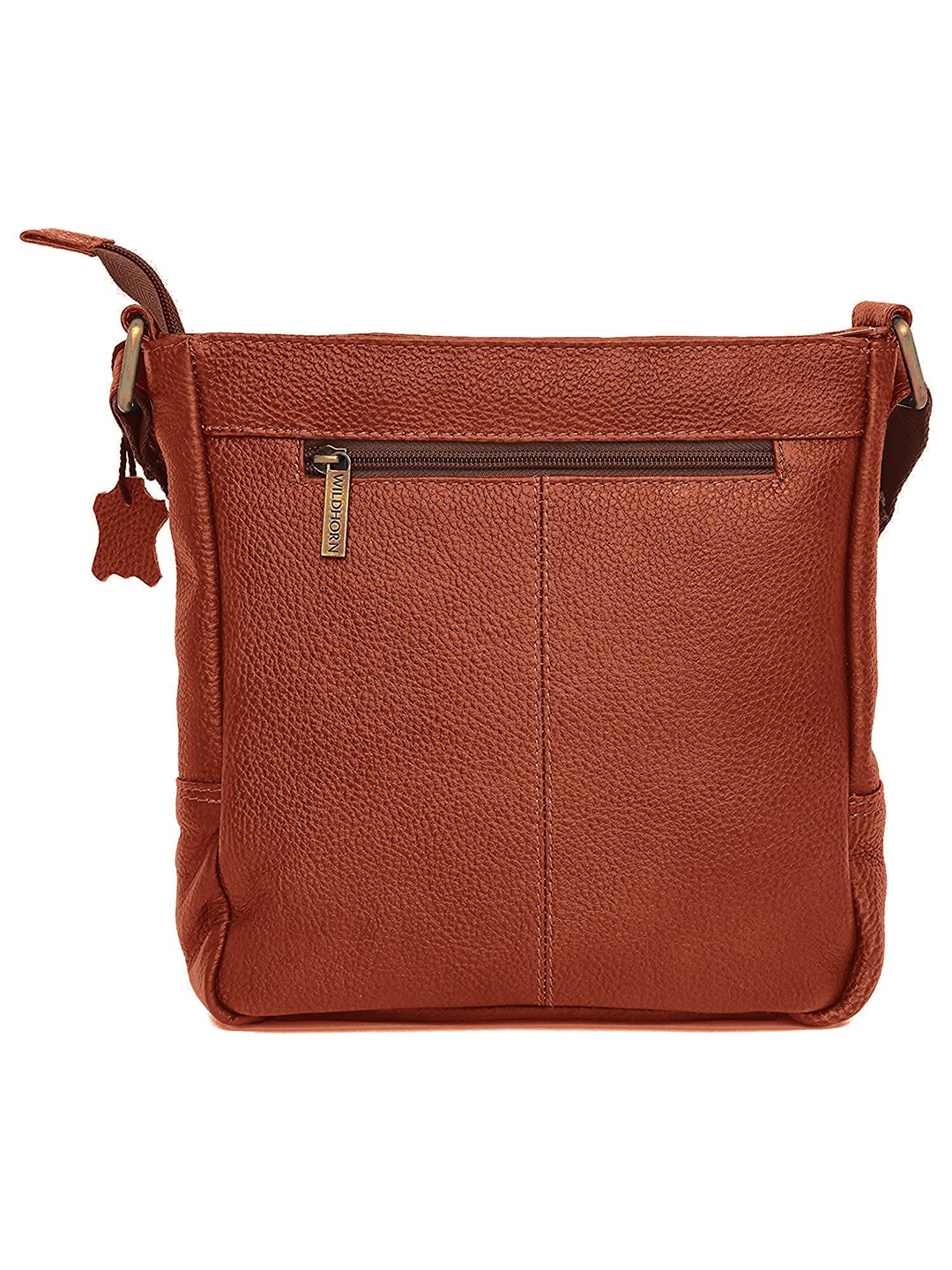 WildHorn | WildHorn Tan Classic Leather Adjustable Strap Sling Bag for Men  2