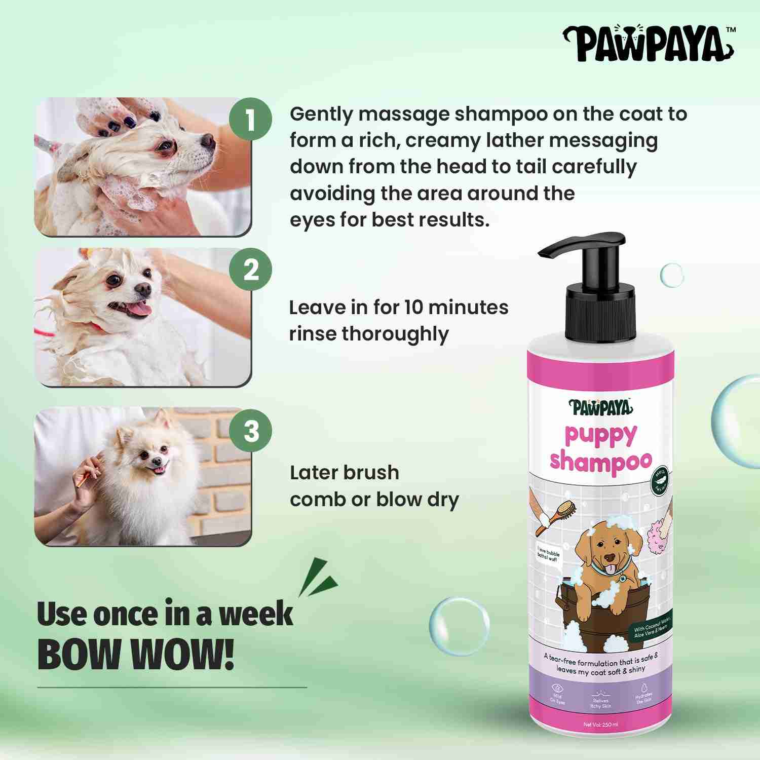 Pawpaya Puppy Shampoo for Dogs
