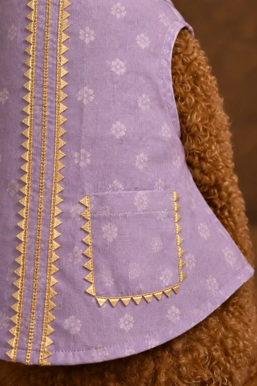 Pawsh Pet Lavender Silk Sherwani for Dogs