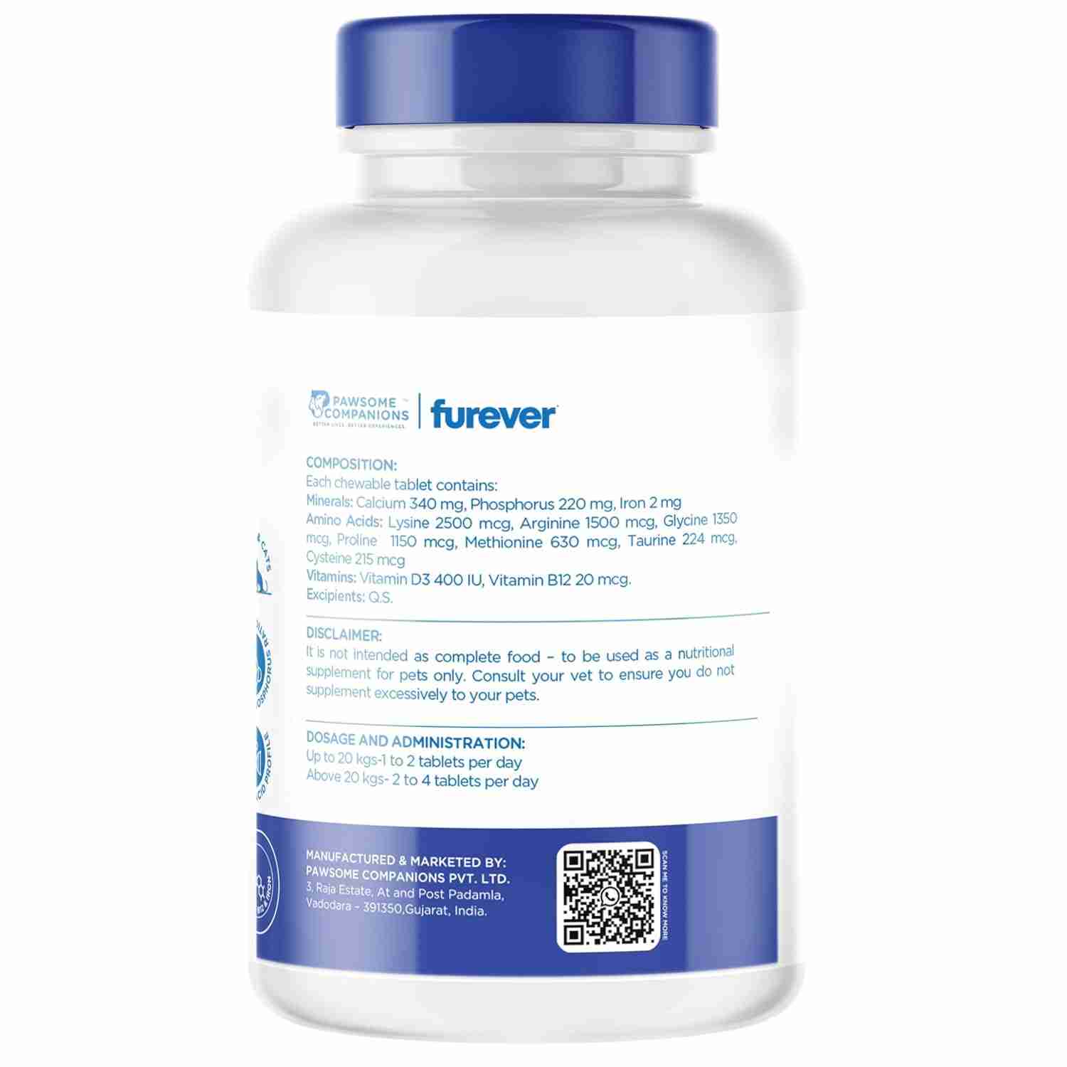 PAWSOME COMPANIONS Furever Fur-Bone 30 S – (Best Before Mar’26)