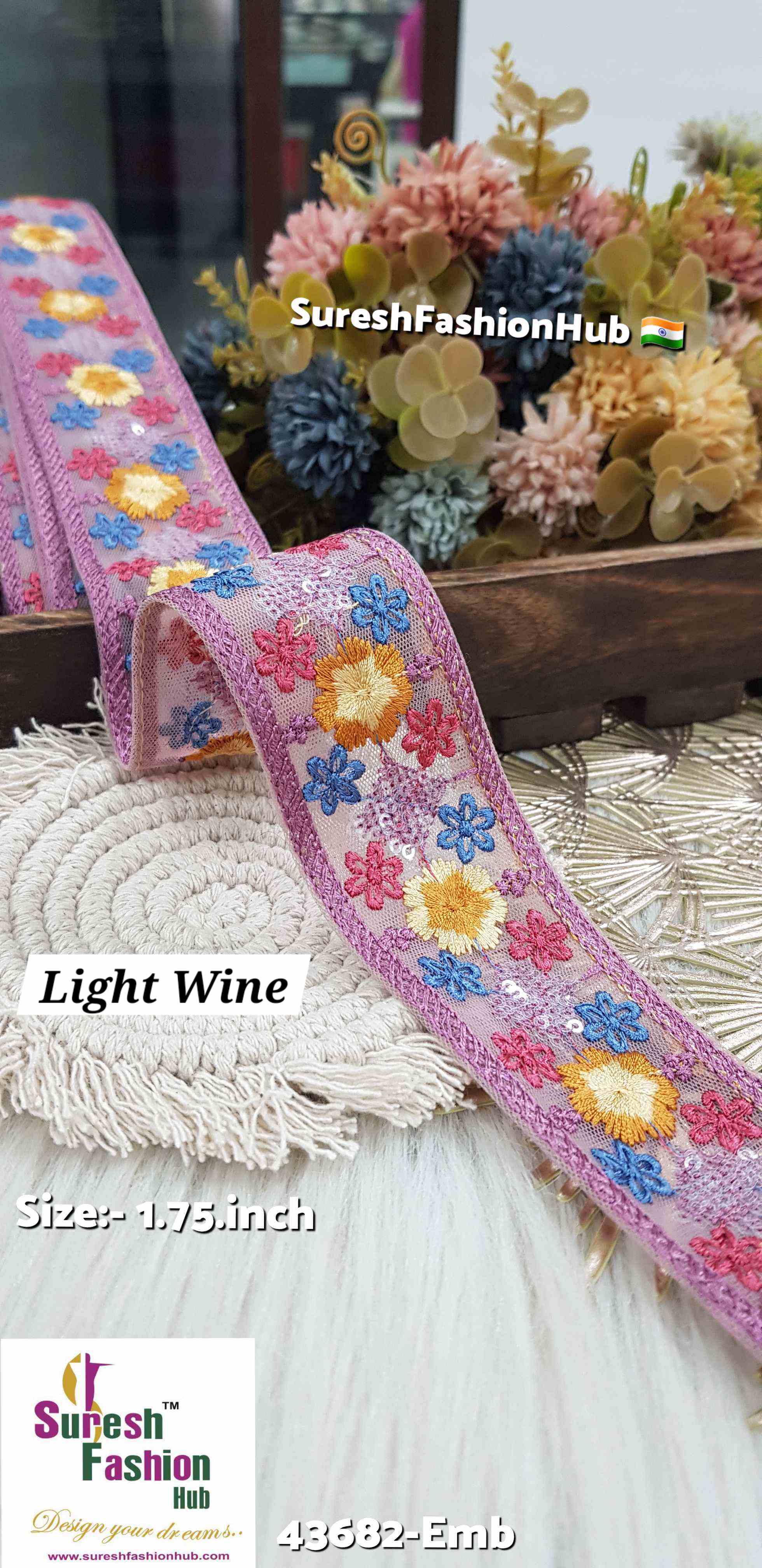 Light Wine Bloom Borders